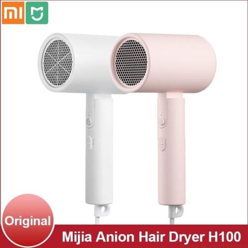 Xiaomi Mijia Hair Dryer Anion Ion Portable Hair Dryer H100 Professinal Quick Dry Hair Care 1600W Travel Foldable Hairdryer