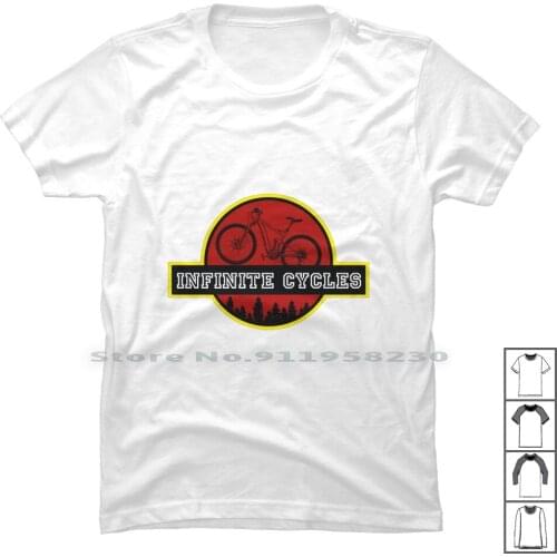 Infinite Cycles T Shirt 100% Cotton Roadster Infinite Bicycle Wheel Cycle Heel Bike Fin Eel