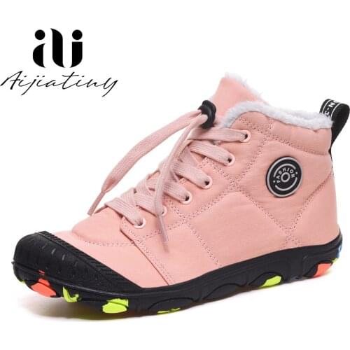 Unisex 2020 Fashion Winter Boys Snow Boots Girls Waterproof Umbrella Cloth Fabric Children Sneaker New Winter Kids Shoes