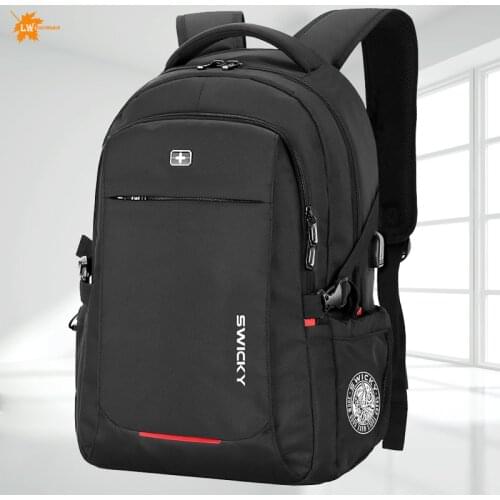 Mens backpack new large-capacity leisure business travel bag 17-inch laptop bag High school students backpack business trip bag