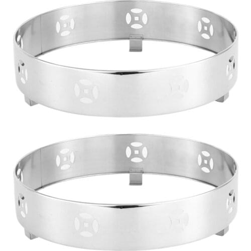 2Pcs Wok Attachment Braziers Fire Basket Gas Hobs Ring Support Attachment Ring Gas Stove Wok Ring Pot Stand Pan Holder