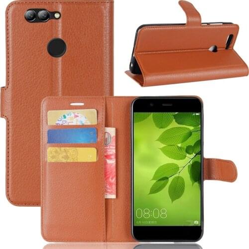 2017 New Book cases for Huawei Nova 2 50pcs/lot TPU leather flip wallet cover for Huawei Nova2 cover free shipping