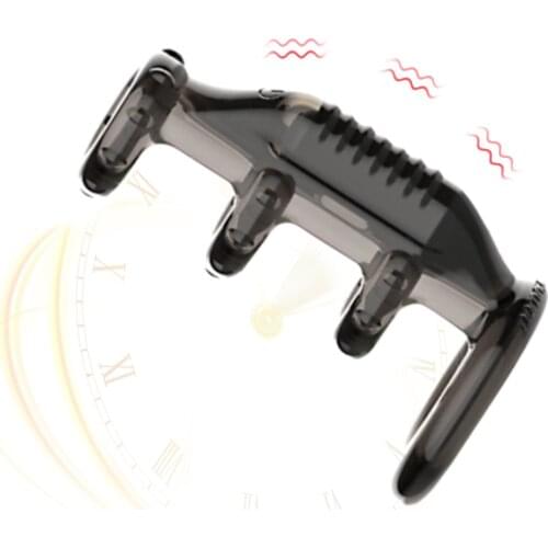 OLO Penis Vibrating Ring Strap On Dildo Ejaculation Delay Cock Enlargement Extender Sleeve G spot Stimulator Bullet Vibrator