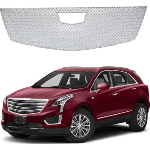 Loyalty Front Grille for Cadillac XT5 2017 2018 2019 Snap on Mesh Grill Cover Overlay ABS Chrome Car Styling Auto Accessories