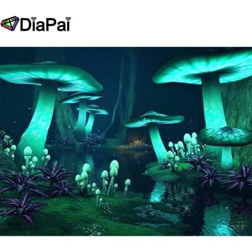 DIAPAI 100% Full Square/Round Drill 5D DIY Diamond Painting "Mushroom landscape" Diamond Embroidery Cross Stitch 3D Decor A19271