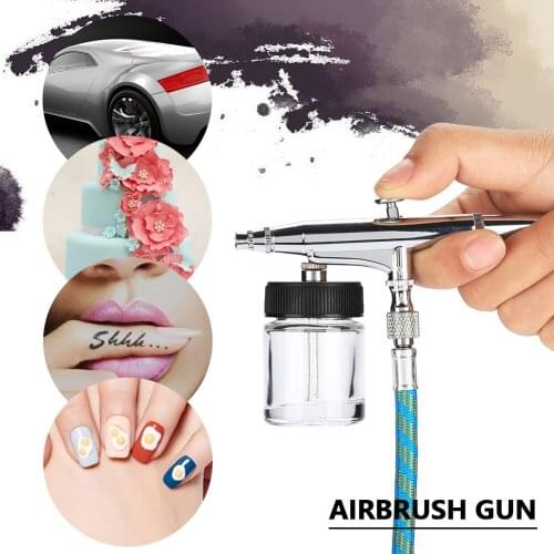 Complete Precision Airbrush Kit 0.2/0.5mm Needle Gravity Feed Air Brush Spray for Tattoo Body Paint Nail Art Air Brush Gun Set