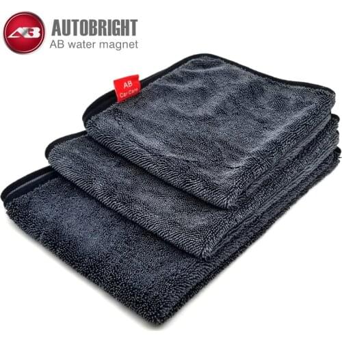 Microfiber Drying Towel Car Wash Twist Cloth AUTOBRIGHT Premium Braid Large Cloth Thicken Ultra Soft Professional Big Cloth