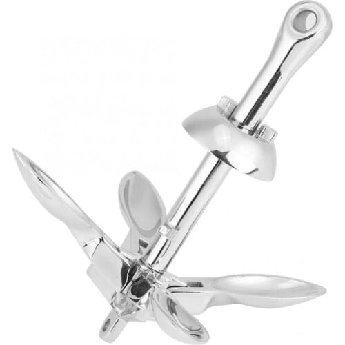 0.7KG 316 Stainless Steel Boat Marine Folding Grapnel Anchor Docking Hardware for Marine Yacht Boat Anchor