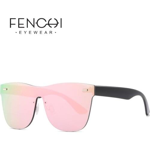 Pink Windbreak Oversized Sunglasses Women Men 2019 High Quality Luxury Retro Fashion Rimless Sun Glasses Men zonnebril dames