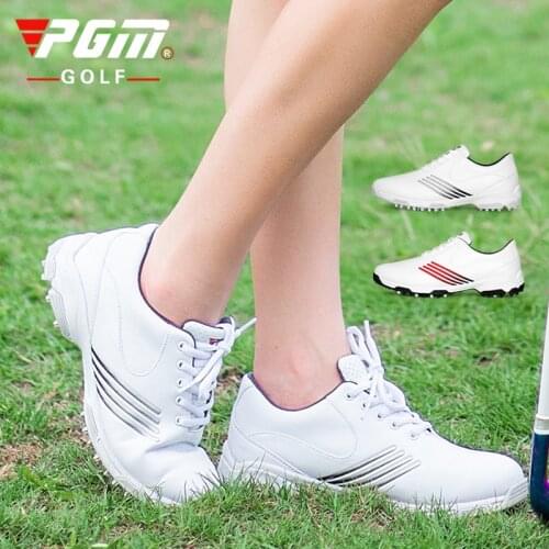 PGM Women Golf Shoes Waterproof Non-slip Sneakers Ladies Leisure Fixed Nail Breathable Sports Golf Shoes Trainers