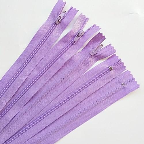 10pcs purple color 3# 15/20/25/30/40CM Closed Nylon Coil Zippers Tailor Sewing Craft