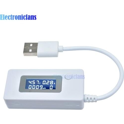 LCD USB Detector Voltmeter Ammeter Mobile Power Charger Capacity Tester Meter Voltage Current Charging Monitor 3V-7V DC 3-7V