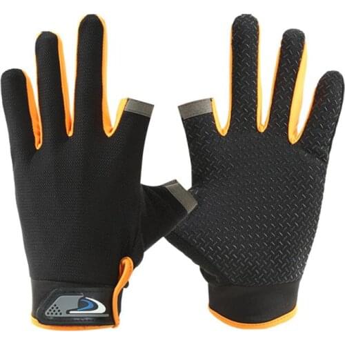 1Pair Half Finger Fingerless Gloves For Women And Men Anti-skid Breathable Gloves Sports Workout Gloves Cycling Fishing Hiking