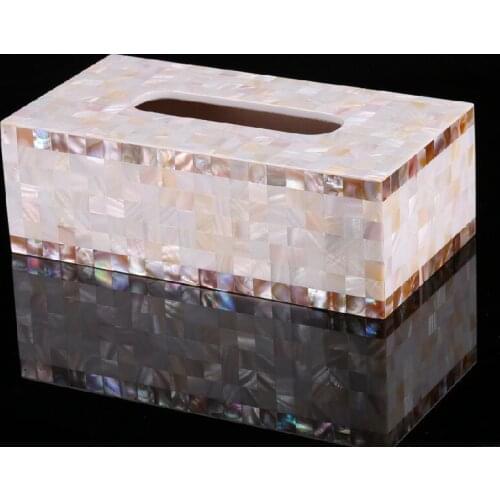 1PC Creative ShellDecorative Tissue Box Resin Ornaments Tissue Box Holder Crafts Storage Box Home Decor Desktop Wedding Gifts