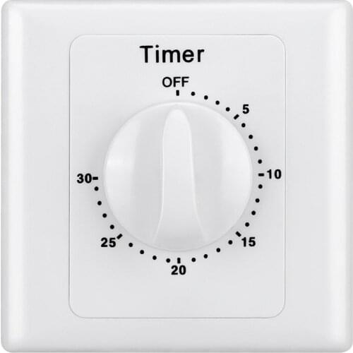 10A 30Min Timer Plug Control Switch Socket AC 220V Push Button Switch Smart Home Electronic Timer Switch with Bottom Box