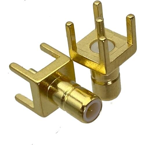 10pcs connector SMB male Plug solder PCB mount straight