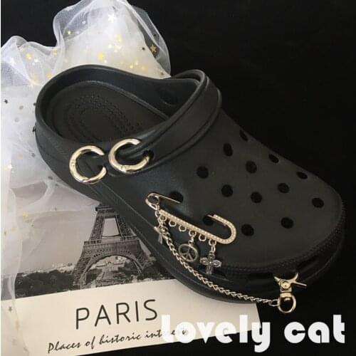 2-4pcs Luxury Designer Croc Charms DIY Shoe Pin Decoration Simple Retro Shoes Buckle Fashion Clogs Buckle Make Your Shoes Unique