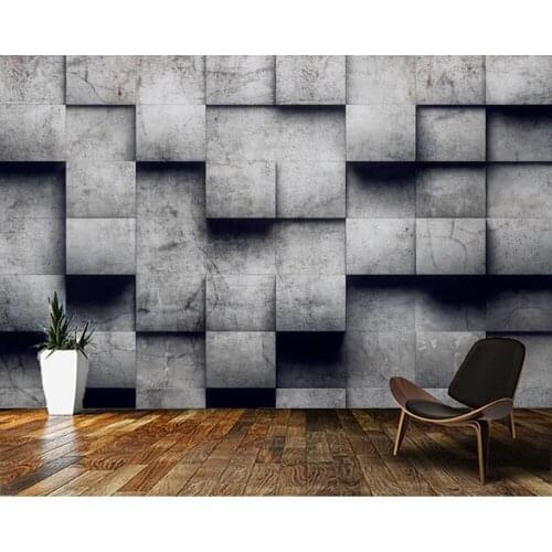 Custom 3D papel de parede,Concrete wall murals for living room bedroom sofa background wall home decoration wallpaper