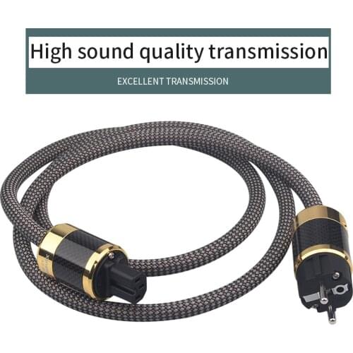 Audiophile 6N Pure Silver Audio Power Cable Top HiFi Speaker wire EU / US Version