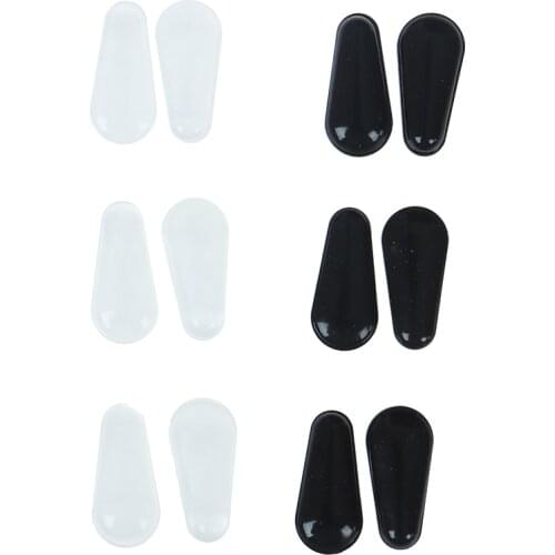 Black Clear Water Drop Silicone Non-Slip Nose Pads For Glasses