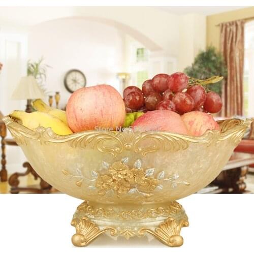 European Household Living Room Fruit Plate Creative Resin Dried Fruit Snacks Storage Bowl Fashion Home Decor Ornaments
