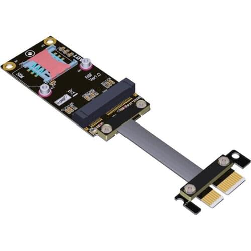 HOT-PCI Express 3.0 X1 to Mini PCIe Extension Cable PCIe Extender Adapter Cable PCIe X1 to MPCIe Extension Cable
