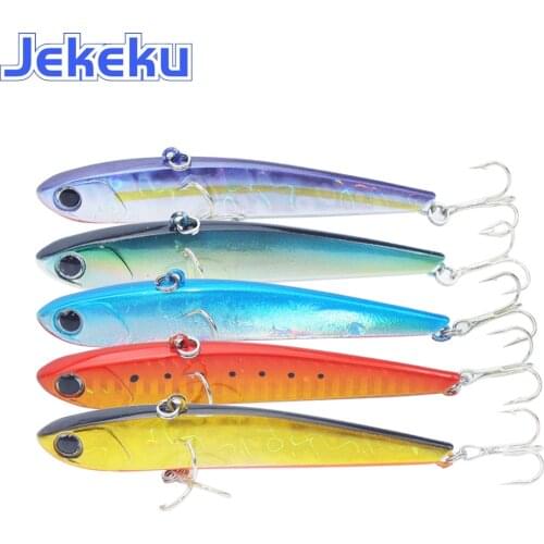 JEKEKU NEW 1pc90mm 15g Hard Jig Sinking Fishing Lure with 2 Hooks Laser Sticker Artificial Fishing Lure Hot Model Professional