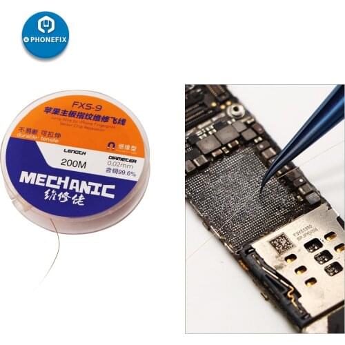 0.02mm 200M Phone Motherboard Fingerprint Repair Jump Wire Cutting Cable for Iphone BGA Welding Sodering Point Repair wire