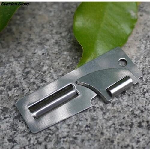 2 in 1 EDC Pocket Multi Tool Outdoor Stainless Steel Can Opener Fruit Multi Peeler Cutter 2\" Double Peeler New