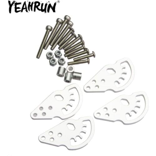 YEAHRUN 4PCS/Set Shock Absorber Mount Shock Towers Quick Adjusting Lift Droop Kit for 1:10 RC Crawler Axial SCX10 Parts