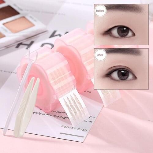 360pcs Invisible Double Eyelid Tape Sticker M L Olive Lifting Eye Fold Magic Natural Eye Tape Roller Fork Makeup Tools