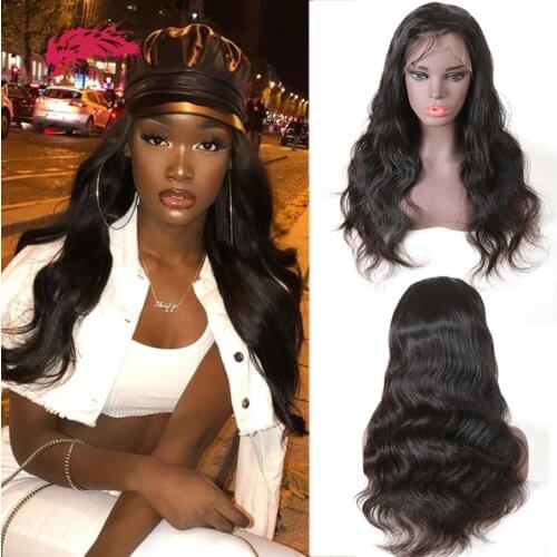 Natural Black / 613 Blonde Virgin Brazilian Body Wave 13x6 Lace Front Wig 150% Density Pre Plucked Full Lace Wig Human Hair Wigs