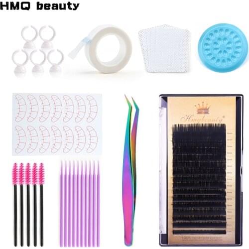 New Hand False Eyelashes Extension Practice Exercise Kit Makeup Mannequin Head Set Practice Eye Lashes Graft Makeup Tool