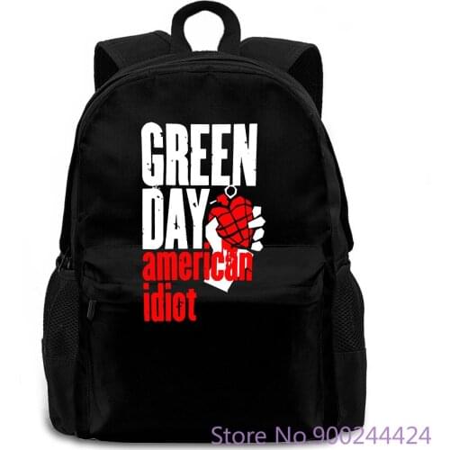 New Green Day Smoke Screen Black Cool Slim Fit Letter Printed women men backpack laptop travel school adult student