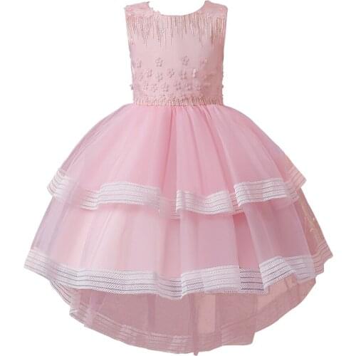 KEAIYOUHUO New Girls Princess Dresses Girl Birthday Party Evening Dress Lace Tutu Skirt Children Photography Costume 3 To 12 Age