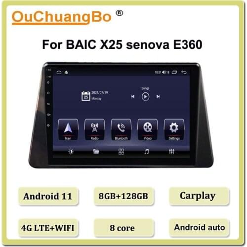 Ouchuangbo 9 Inch radio gps navi stereo for BAIC X25 senova E360 support USB SWC dual zone audio video android 9.0 OS