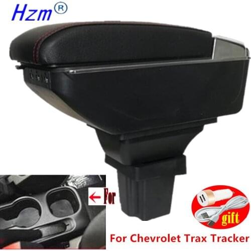 For Chevrolet Trax Tracker Armrest Interior Center Console Storage Box Arm Rest USB interfac Accessories Car-Styling Parts