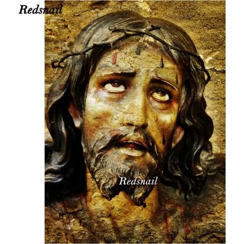 Needlework Diamond Painting Jesus Suffer Diamond Embroidery All Drill Rhinestone Mosaic Picture by numbers religion icon EE782