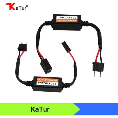 2pcs H7 Led Headlight Canbus Decoder Error Free Anti Flicker CANBUS Wire For H1 H3 H4 H11 H13 880 9004 9005 9006 9007 Fog Lamp