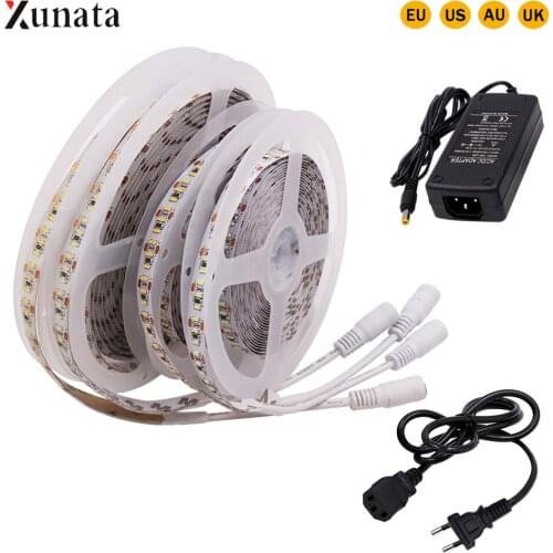 5M LED Strip Light DC12V SMD3014 204LEDs/M Flexible LED Tape Waterproof LED Ribbon Decoration with DC connector EU/US/AU/UK Plug