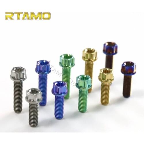 Motorcycle Titanium Bolts Torx Flanged Race Spec Head Screws M5x15/20mm