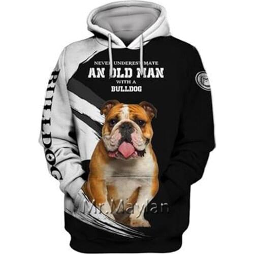 Personality Fashion Animal Pug 3D Printed Graphic Hoodie Men/Women Zip Hooded Streetwear Oversized Sweatshirt Harajuku Tops -A15