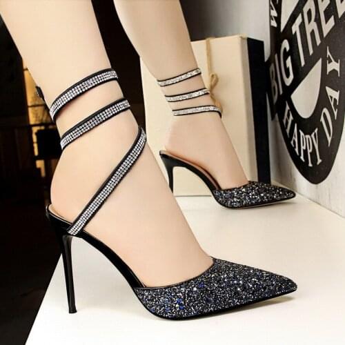 Women Basic Pumps Sexy High Heels Leather Dress Shoes Stiletto Heels Fashion Black Gold Pumps Bride Wedding Heels