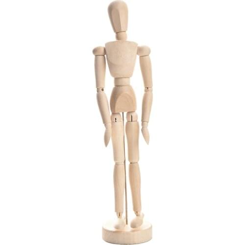 Tall Wooden Human Mannequin Movable Limbs Human Artist Wooden Manikin Drawing Mannequin Model
