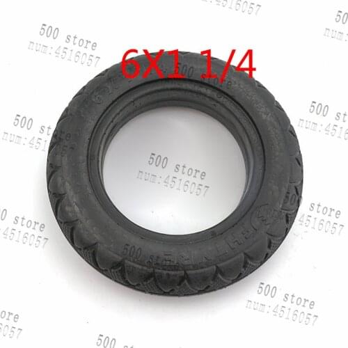 High porformance 6X1 1/4 solid tire without tubeless tire suitable for electric scooter balancing car parts