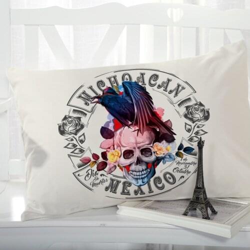 1pc Pillow cover Pillow case Luxury Bedding Pillowcase Pillowcovers decorative 50x70 Customizable size 3D Print Skull crow