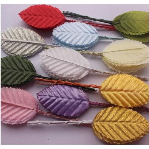 200pcs Artificial leaves flower leaves party decoration high simulation diy leaves nylon stocking flower