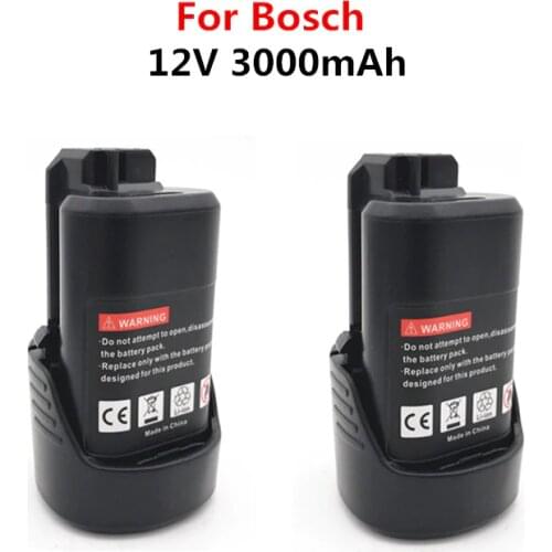 3000mAh 10.8V - 12V Li-ion BAT411 Rechargeable Battery for BOSCH BAT412A BAT413A D-70745GOP 2607336013 2607336014 PS20-2 PS40-2