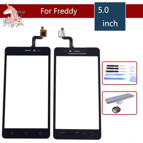 5.0" New freddy For Wiko Freddy Touch Screen Digitizer Sensor Outer Front Glass Lens Panel Replacement