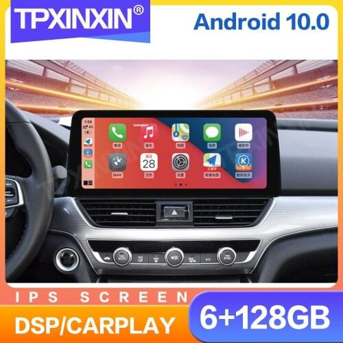 12.3" Tesla IPS Touch Screen Android Car Radio For Honda Accord 10 2018 - 2020 Multimedia Video DVD Player Navigation GPS 2 din